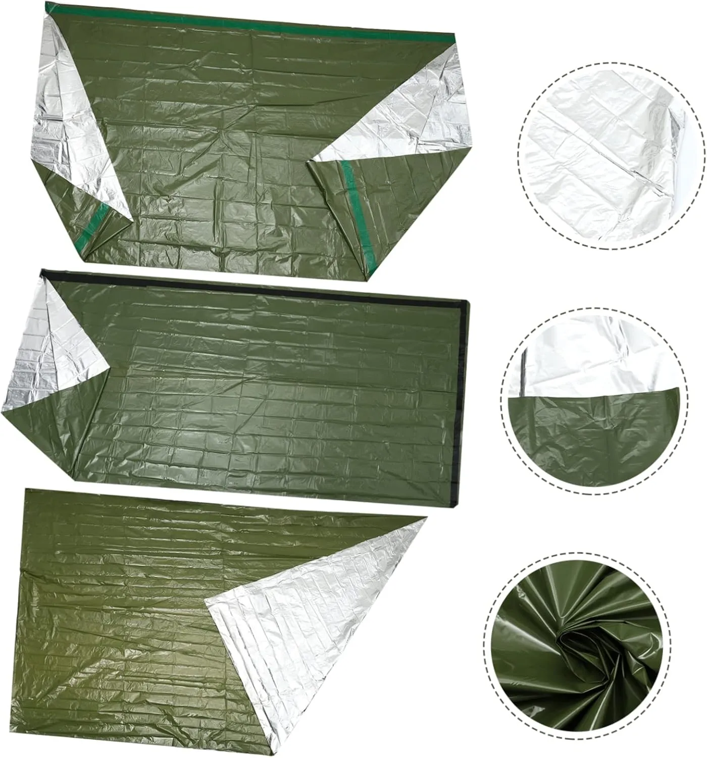Happyyami Emergency Tent Camping Sleeping Bags Fleece Kits Liner Tarps Blanket Emergency Outdoor Tent Survival