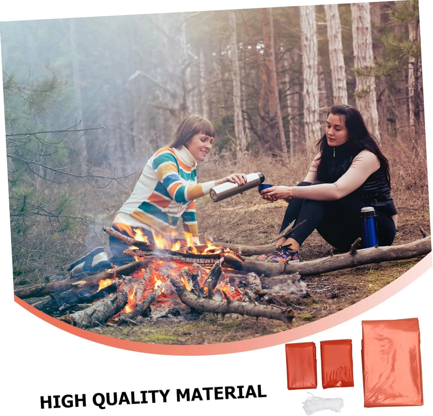 Happyyami Emergency Tent Set Sleeping Bag for Camping Survival Sleeping Sack Outdoor Sleeping Sack Portable