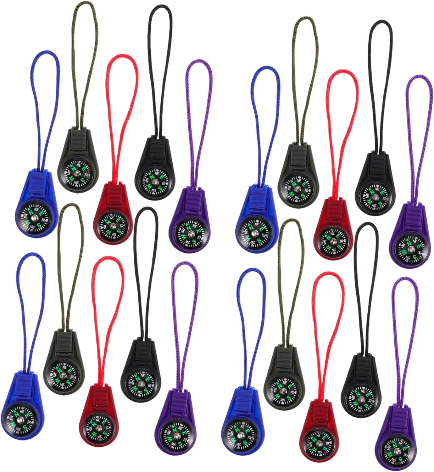 Happyyami Outdoor Compass Keychain 50pcs Lanyard Compasses Portable and Accurate for Hiking Camping and Traveling