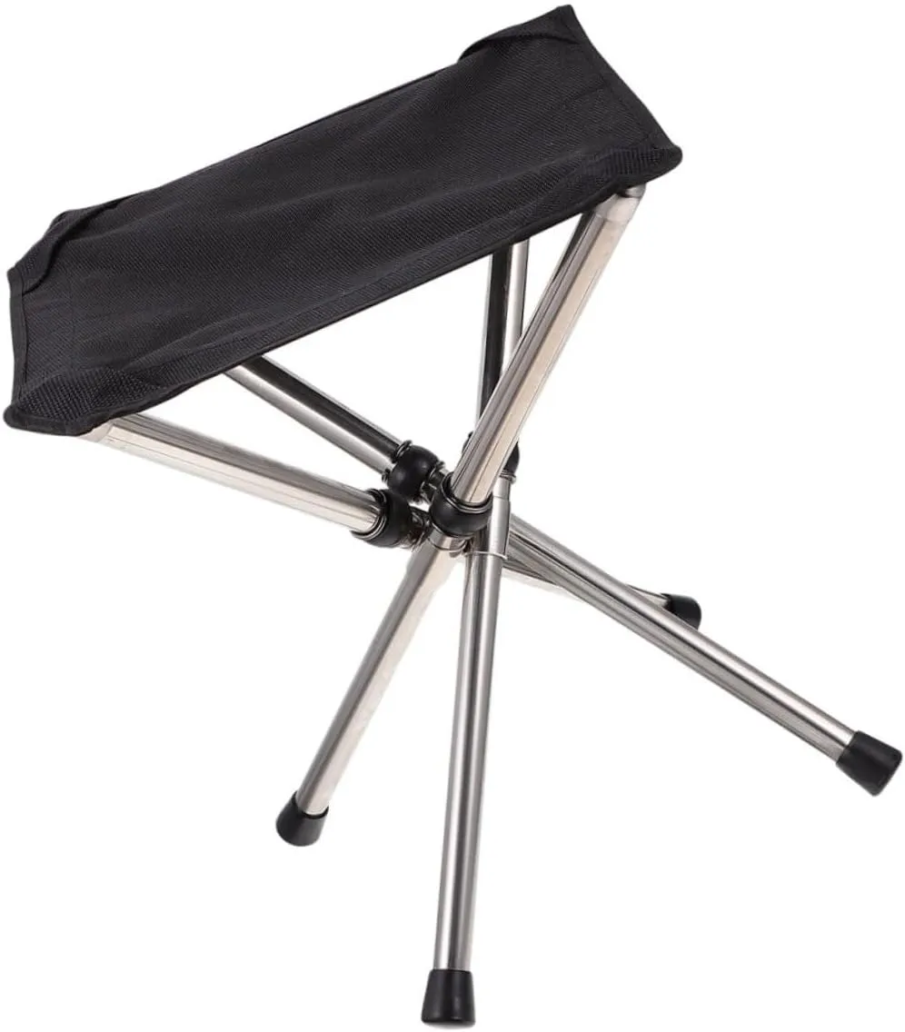 Happyyami Tall Folding Stool Padded Camping Chair Portable Outdoor Stool Folding Design