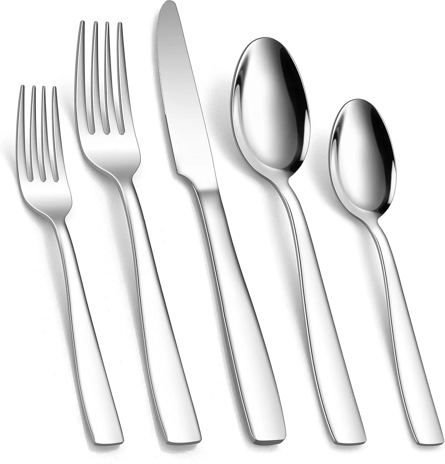 HaWare 18/10 Stainless Steel Flatware, 60-Piece Silverware Set Service for 12, Fancy Tableware Cutlery Set for Home Restaurant, Include Knife Fork Spoon, Mirror Finish Eating Utensils, Dishwasher Safe
