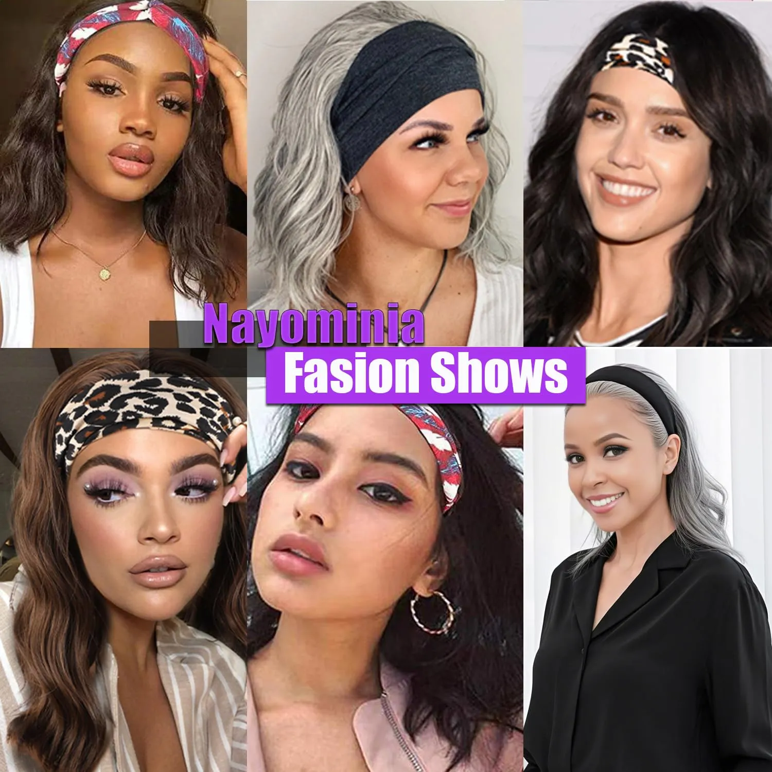 Headband Wigs For Black Women Short Wavy Headband Wig 14 Inch Black Mix Brown Glueless Wig Heat Resistant Fibers Synthetic Hair Natural Look（1b/30）