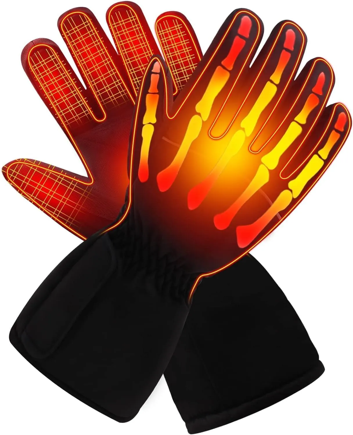 Heated Gloves for Men Women Winter Electric Warm Gloves Touch Screen & Waterproof Powered Hand Warmer for Outdoor Activities/Hiking/Fishing/Skiing/Camping