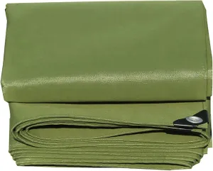 Heavy Duty Canvas Roof Tarp Tent Cover for Outdoor Recreation, Camping, Waterproof, UV-Proof, Tear-Resistant (2x1.5m)