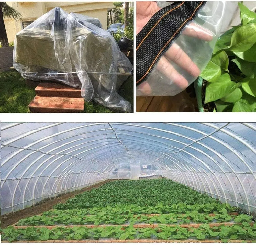 Heavy Duty Clear Tarp Cover 8x10, 2pcs