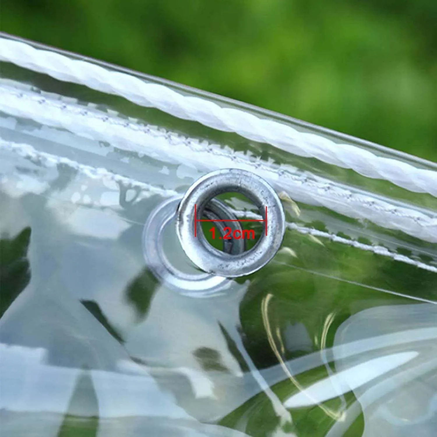 Heavy Duty Clear Tarpaulin Cover 3.9x5.9ft, Plastic Transparent Tarp with Grommets, Transparent Tarps Waterproof, Ripstop, Rainproof, for Patio, Greenhouse Outdoor