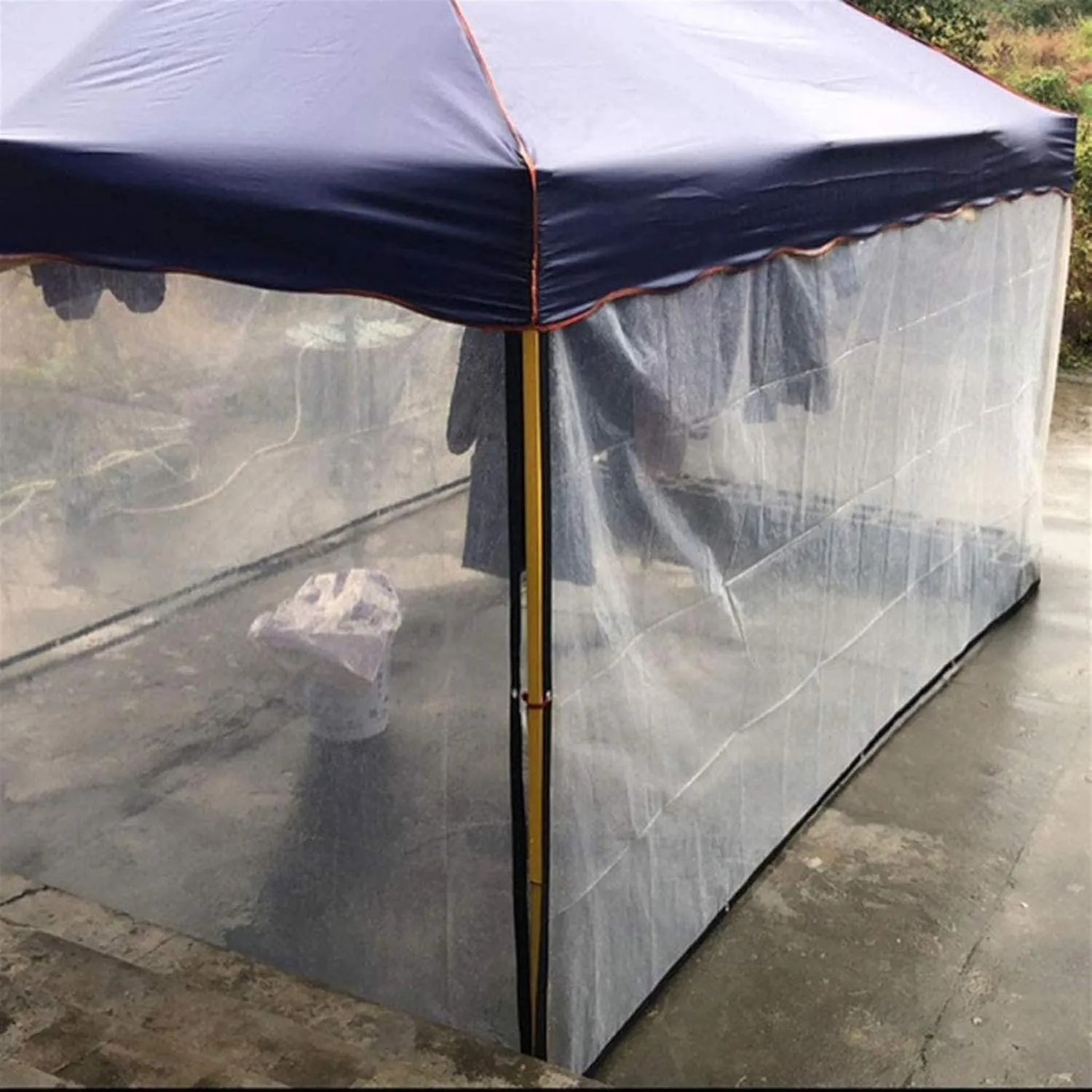 Heavy Duty Dustproof Rainproof Tarpaulin, 130g/m² Waterproof Multi-Purpose Tarp Emergency Rain Shelter Anti-Aging Clear Cover Tarpaulin Sheet for Outdoor Camping(6.6'x11.6'/2x3.5m)
