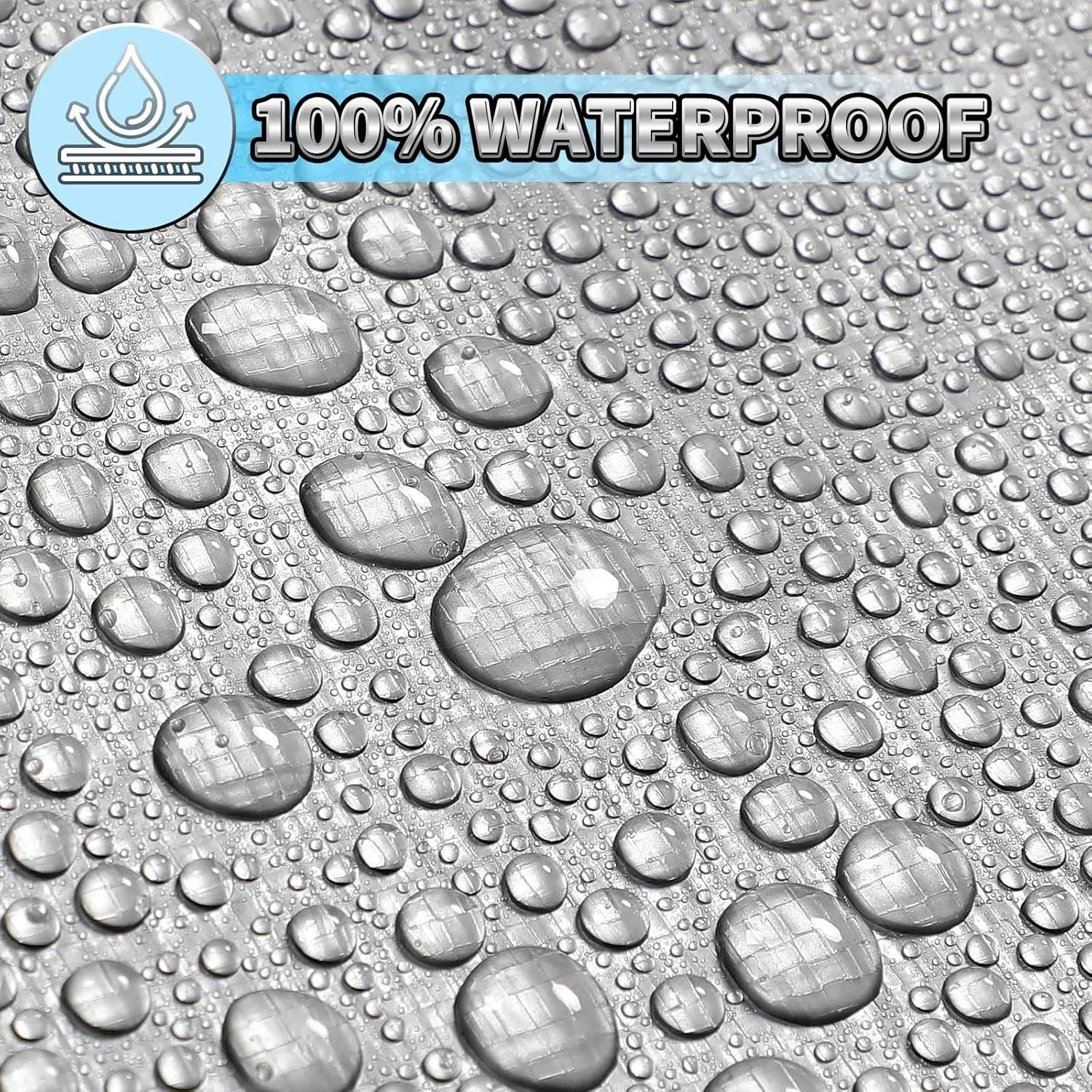 Heavy Duty Tarp 10x12 Feet, 14 Mil Waterproof Poly Tarps Cover UV Resistant, Rip & Tear Proof with Metal Grommets Every 20 Inches Silver Tarp by TA*RP YXCN