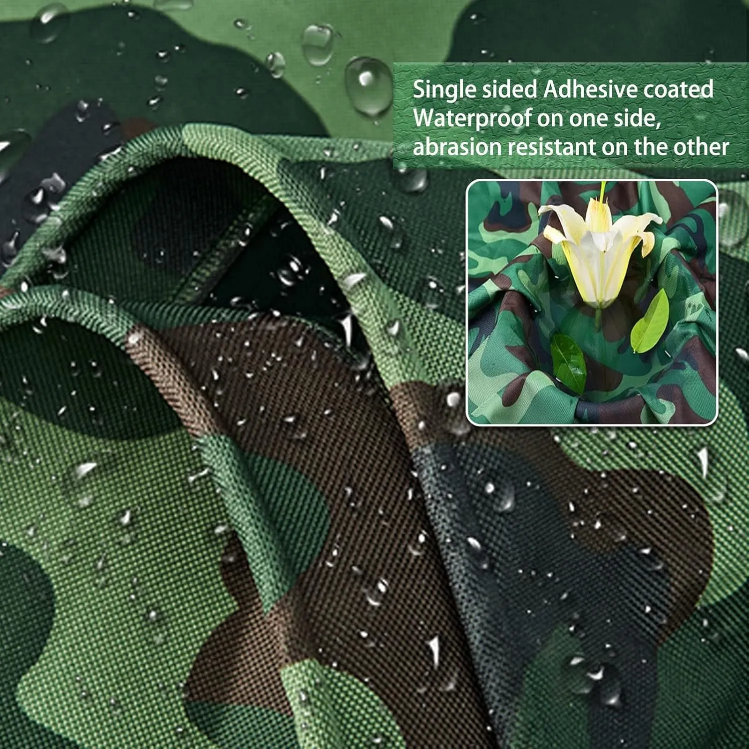Heavy Duty Tarp Sheet Waterproof Camouflage Tarpaulin 0.45mm Thick Caravan Camo Cover 1.5x2m 1.5x3m Camping Fishing Ground Sheet Tarp Tent with Eyelets (Size : 1x1m)