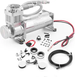 Heavy Duty Universal 200PSI Air Horn Compressor 1/4NPT Hose Kit Compatible With For Suspension/Air Bag/Train Horn DC 12V 480C