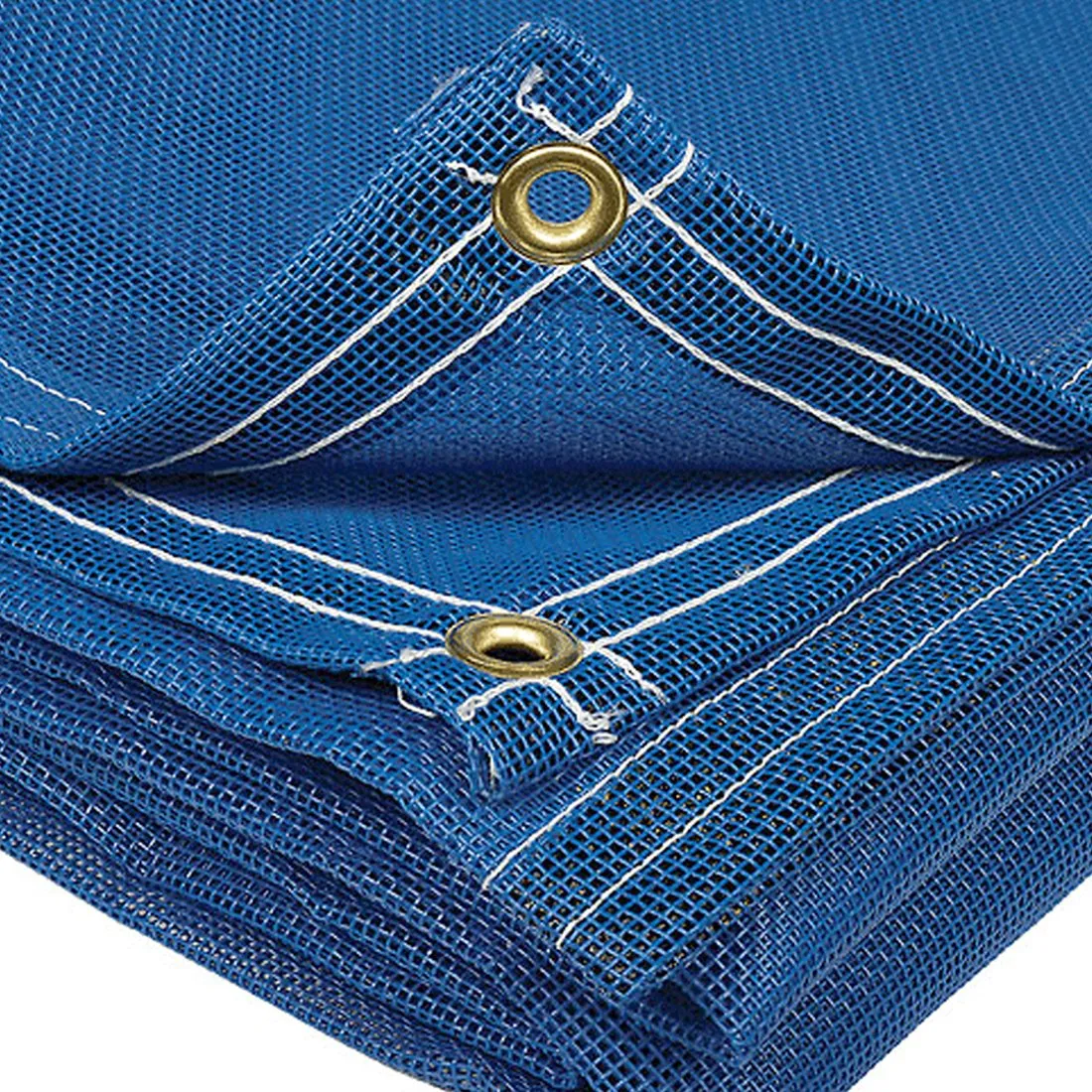 Heavy Duty Vinyl Coated Mesh Tarp - Blue 8 Foot x 12 Foot