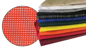 Heavy Duty Vinyl Coated Mesh Tarp - Red - 20 Foot x 26 Foot