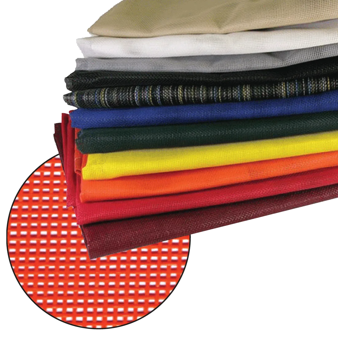 Heavy Duty Vinyl Coated Mesh Tarp - Red - 6 Foot x 8 Foot