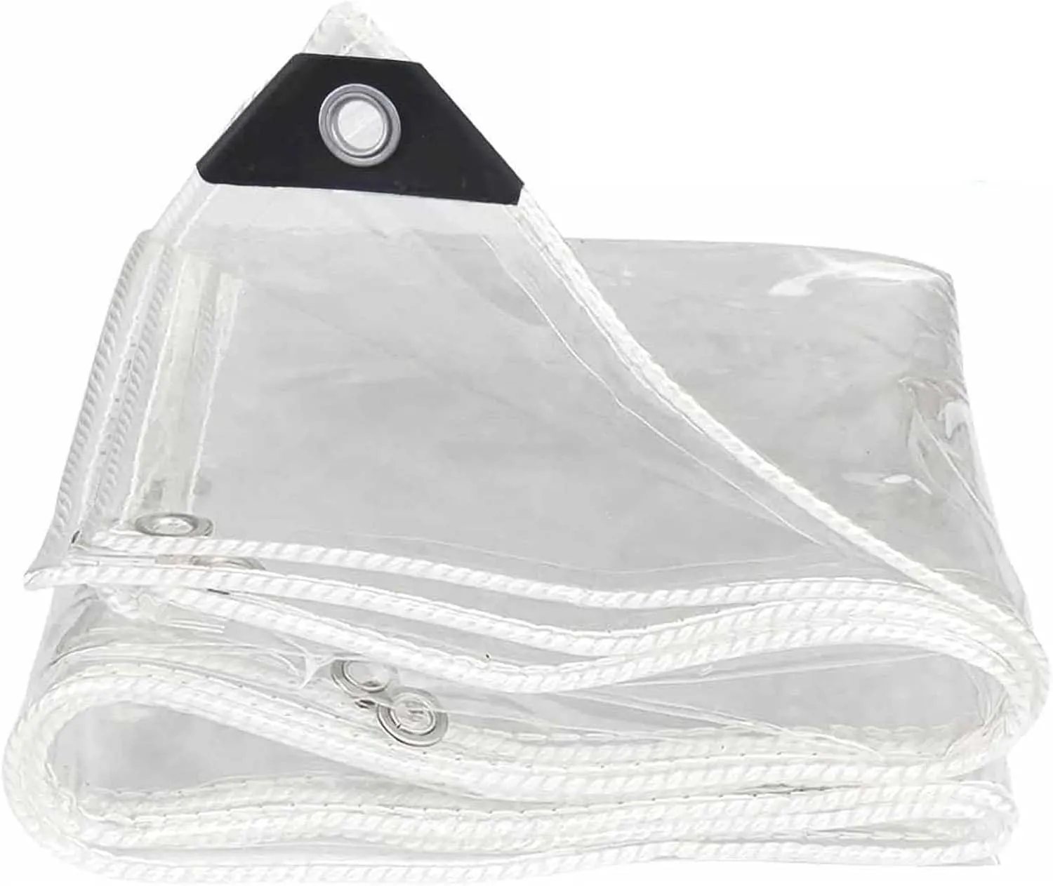 Heavy Duty Waterproof PVC Clear Tarps 4.9x5.9ft, Thick Transparent Tarpaulin with Grommets, PVC Plastic Tarp Dustproof, for Greenhouse Patio Chicken