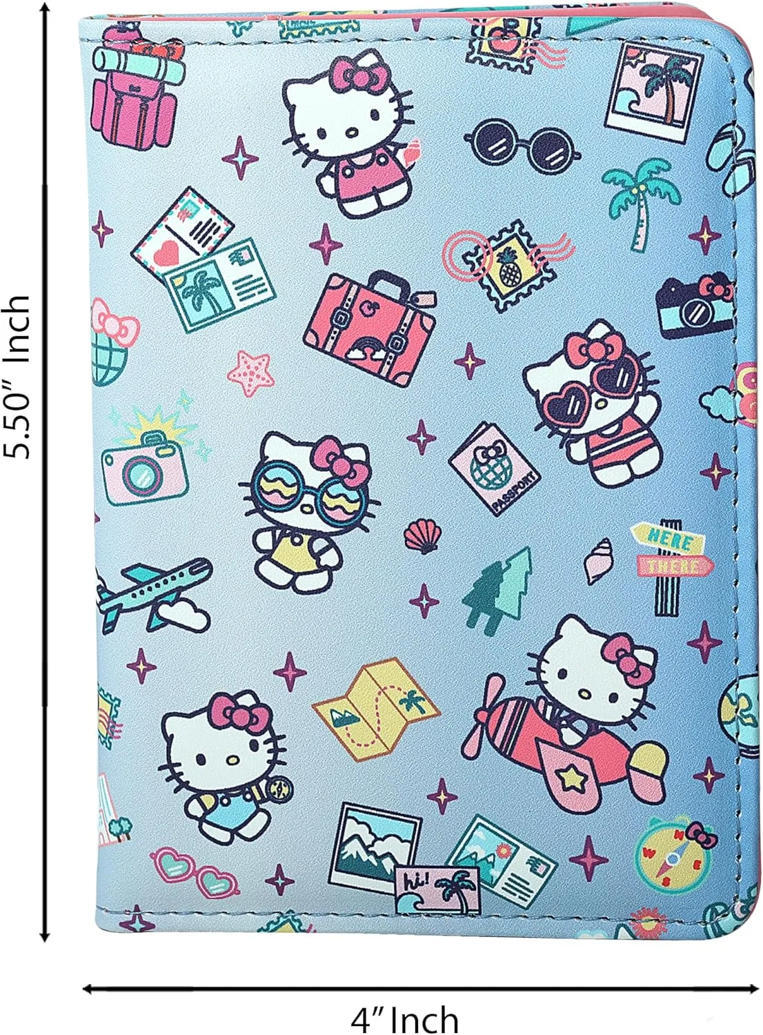 Hello Kitty Passport Holder for Travel Official License, Cute Passport Cover, Sanrio Gifts