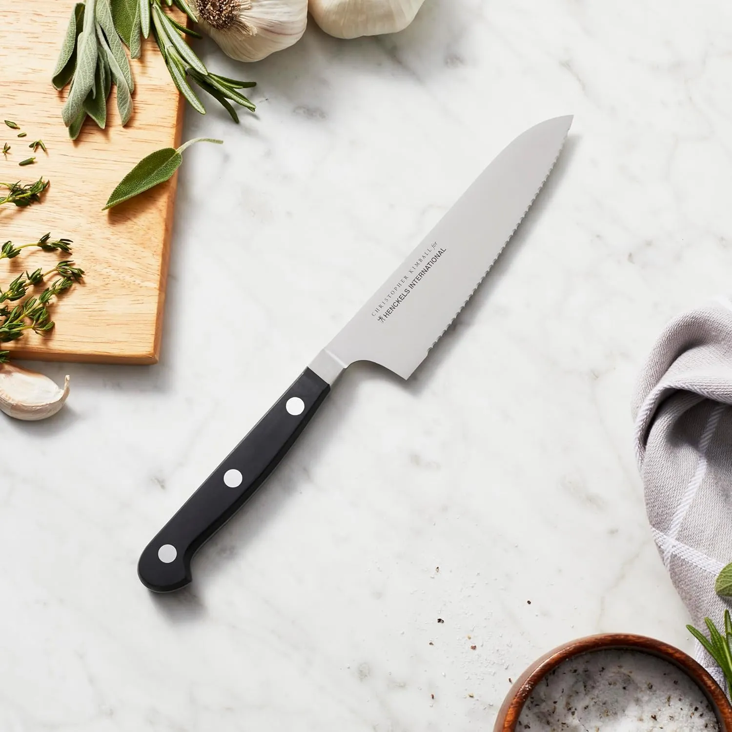 HENCKELS CLASSIC Christopher Kimball Edition 5.5-inch Serrated Prep Knife, German Engineered Informed by 100  Years of Mastery, Stainless Steel