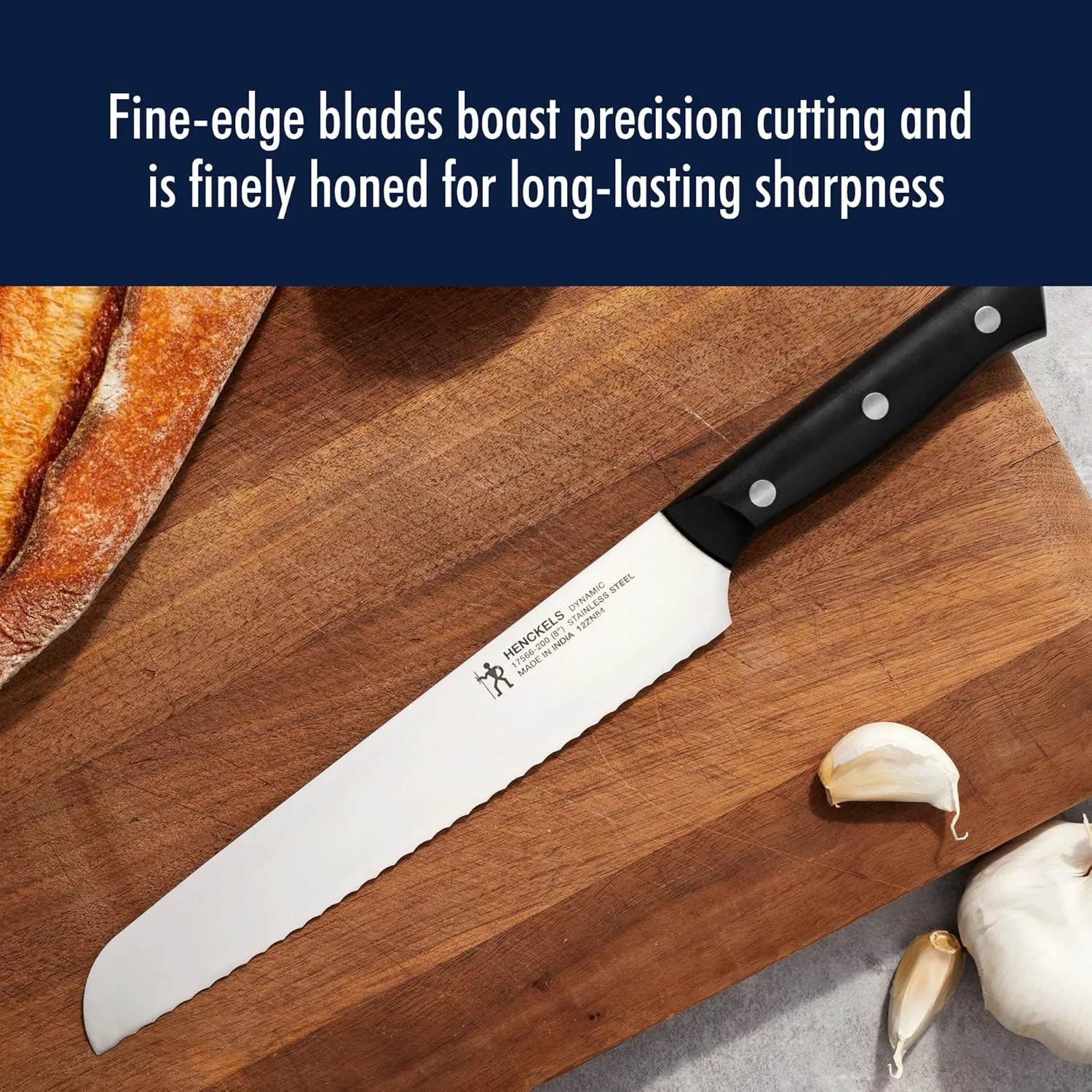 HENCKELS Dynamic Razor-Sharp 5-Piece Kitchen Knife Set, Chef Knife, Bread Knife, German Engineered Informed by 100  Years of Mastery