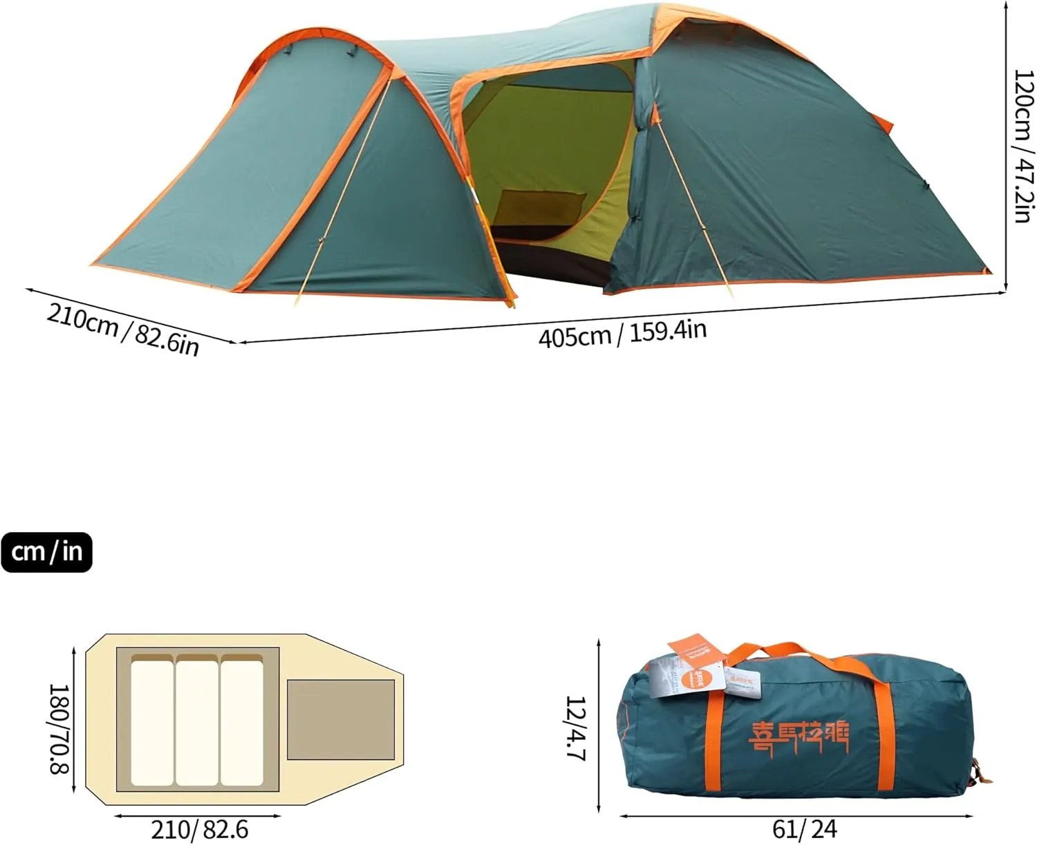Hiamalay 4 Season Tent, Winter Camping Tent Waterproof Windproof Lightweight Tent Easy Set Up for Winter, Cold Weather Outdoor Camping Hiking Family Camp Mountaineering