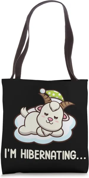 Hibernation I'm Hibernating Funny Tired Sheep Sleeping Tote Bag