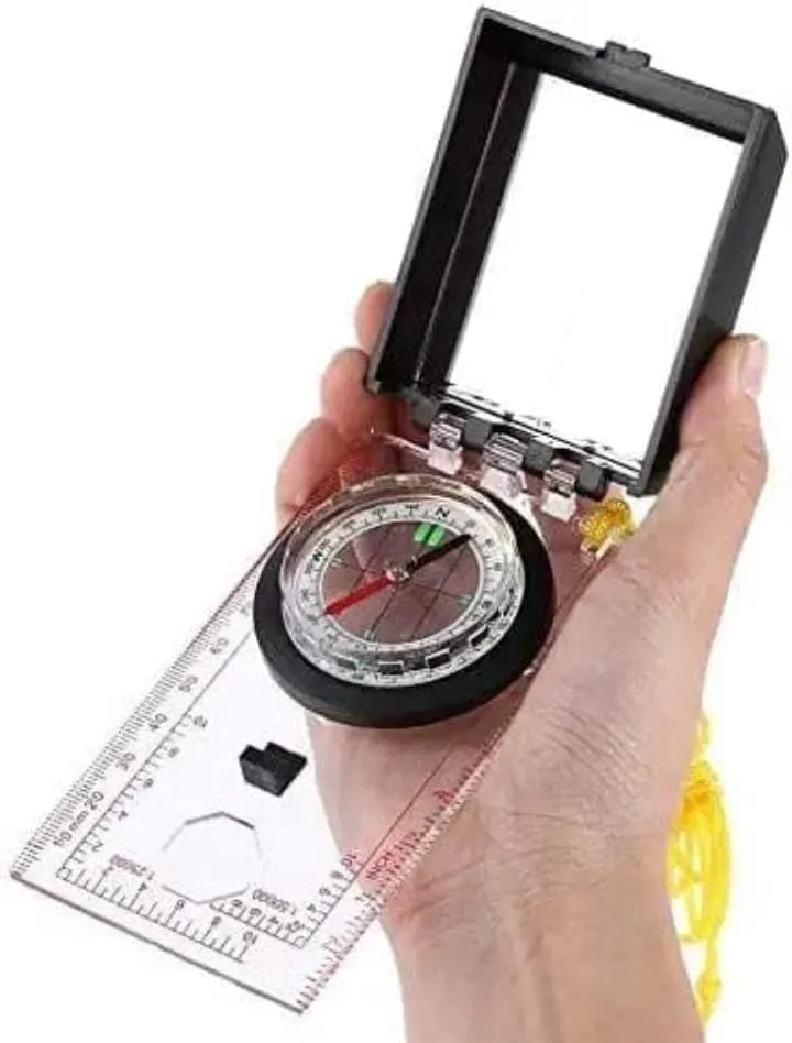High Precision Compass for Hiking, Camping with Sighting & Gradiomete, Waterproof Multifunctional Military Compass with Glow in Dark Dial