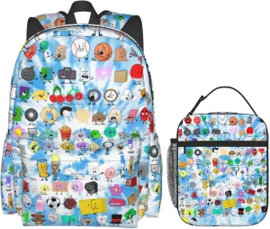 Hiking Daypacks Large-Capacity Backpack And Insulated Lunch Bag Combination Sets, Black1