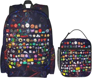 Hiking Daypacks Large-Capacity Backpack And Insulated Lunch Bag Combination Sets, Black4