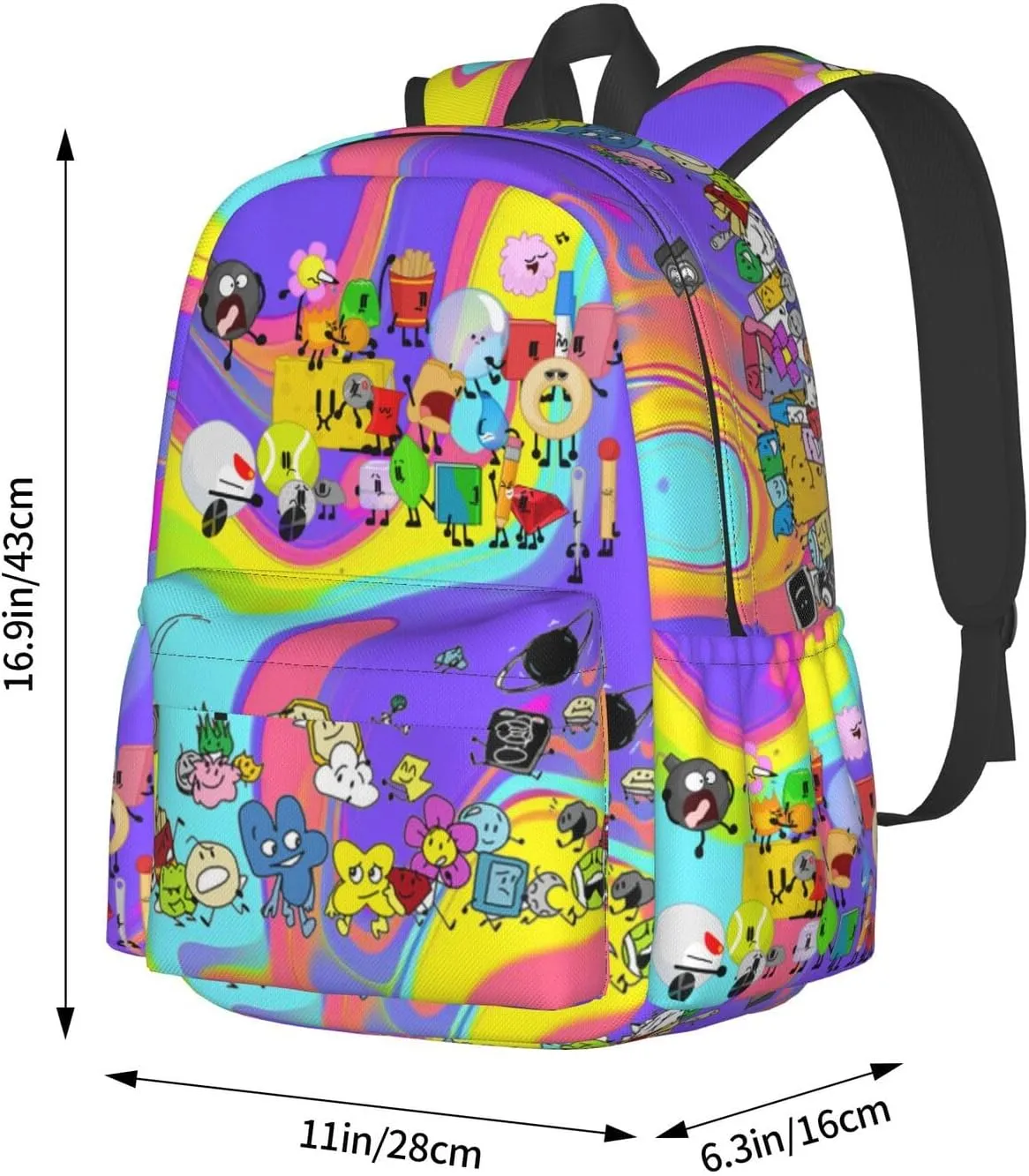 Hiking Daypacks Large-Capacity Backpack And Insulated Lunch Bag Combination Sets, Black6