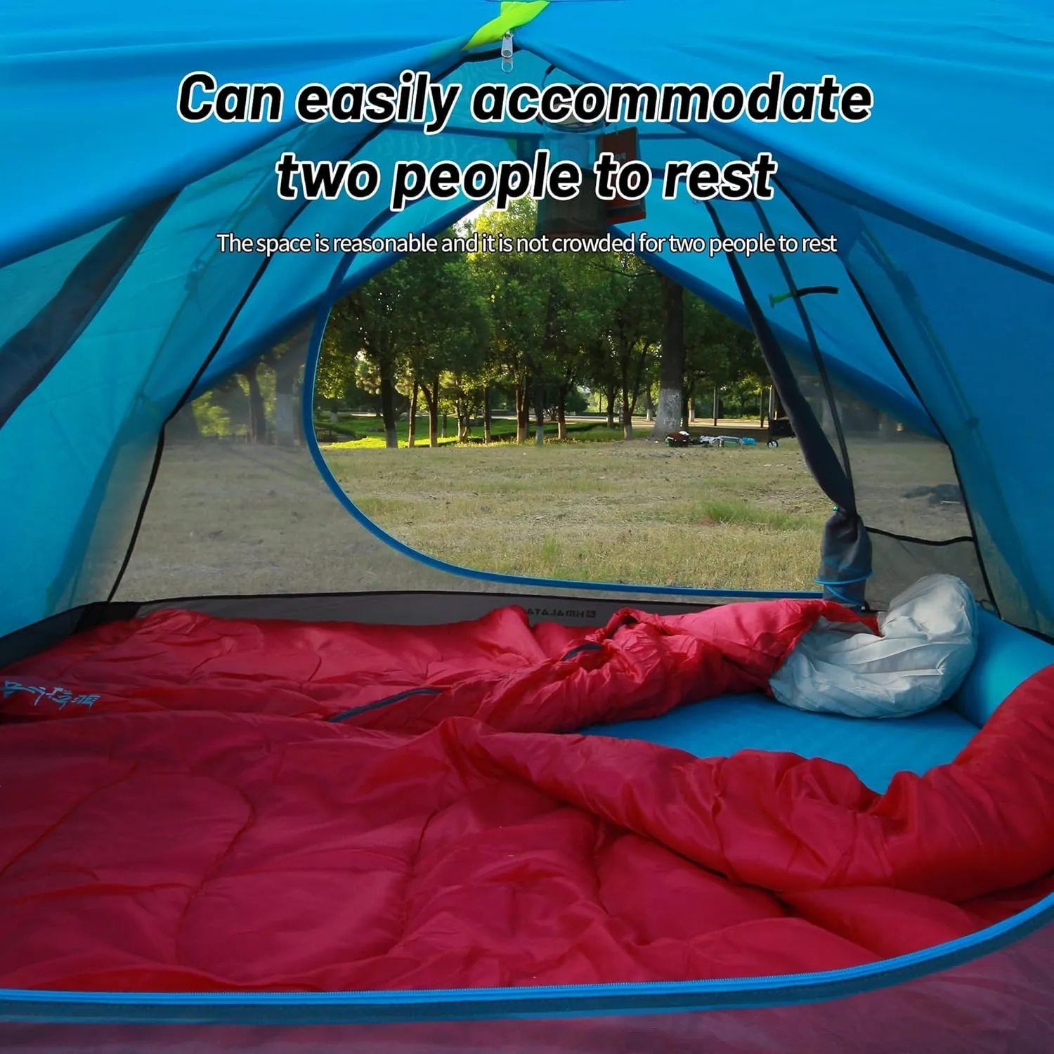 Himalaya 2 Person Camping Tent, Backpacking Tent Waterproof Windproof Lightweight Portable Easy Setup Double Layer Two Door for Outdoor Camping Hiking Mountaineering Travel