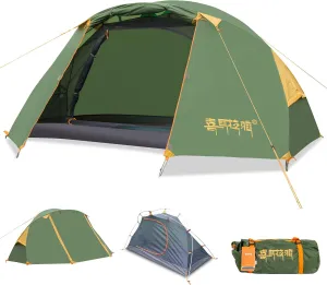 Himalaya Backpacking Tent, 1 Person Camping Tent Lightweight Easy Setup Double Layer Portable Waterproof Windproof for Outdoor Camping Hiking
