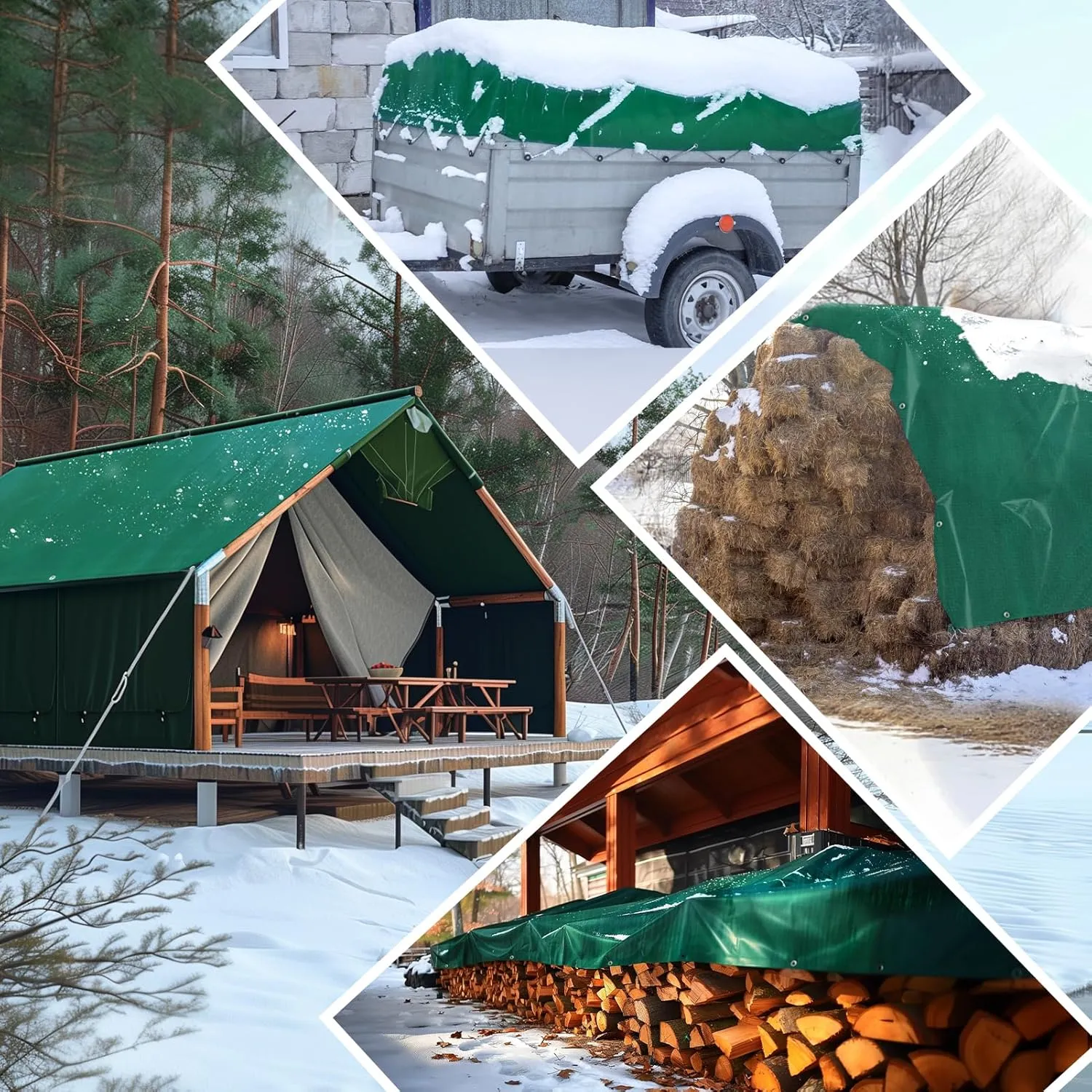 HIRALIY 14 Mil Tarp Waterproof 20x20 Feet, Extra Thick Heavy Duty Tarp with Reinforced Grommets for Firewood, Roof, Camping, Patio, Pool, Boat, Dump Trailer