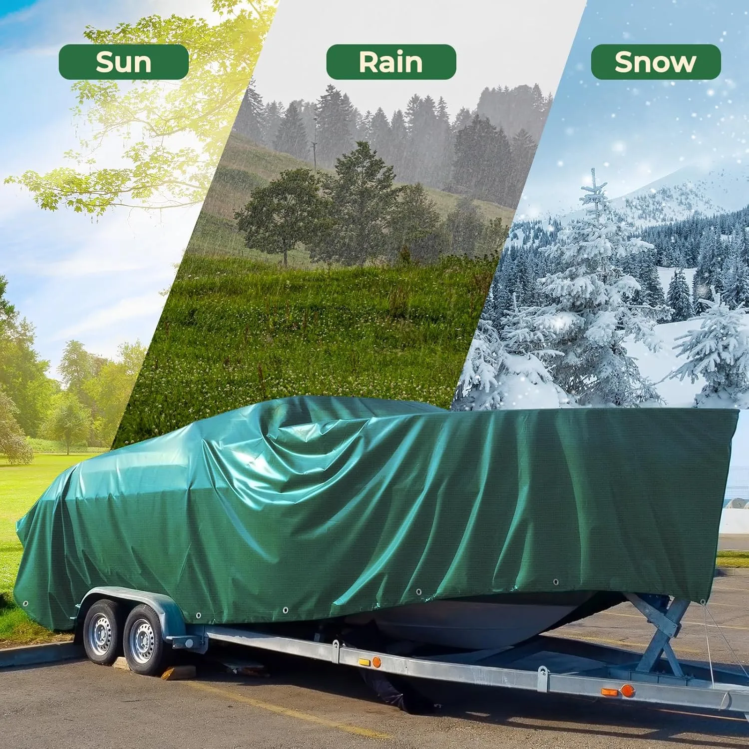 HIRALIY 14 Mil Tarp Waterproof 20x20 Feet, Extra Thick Heavy Duty Tarp with Reinforced Grommets for Firewood, Roof, Camping, Patio, Pool, Boat, Dump Trailer