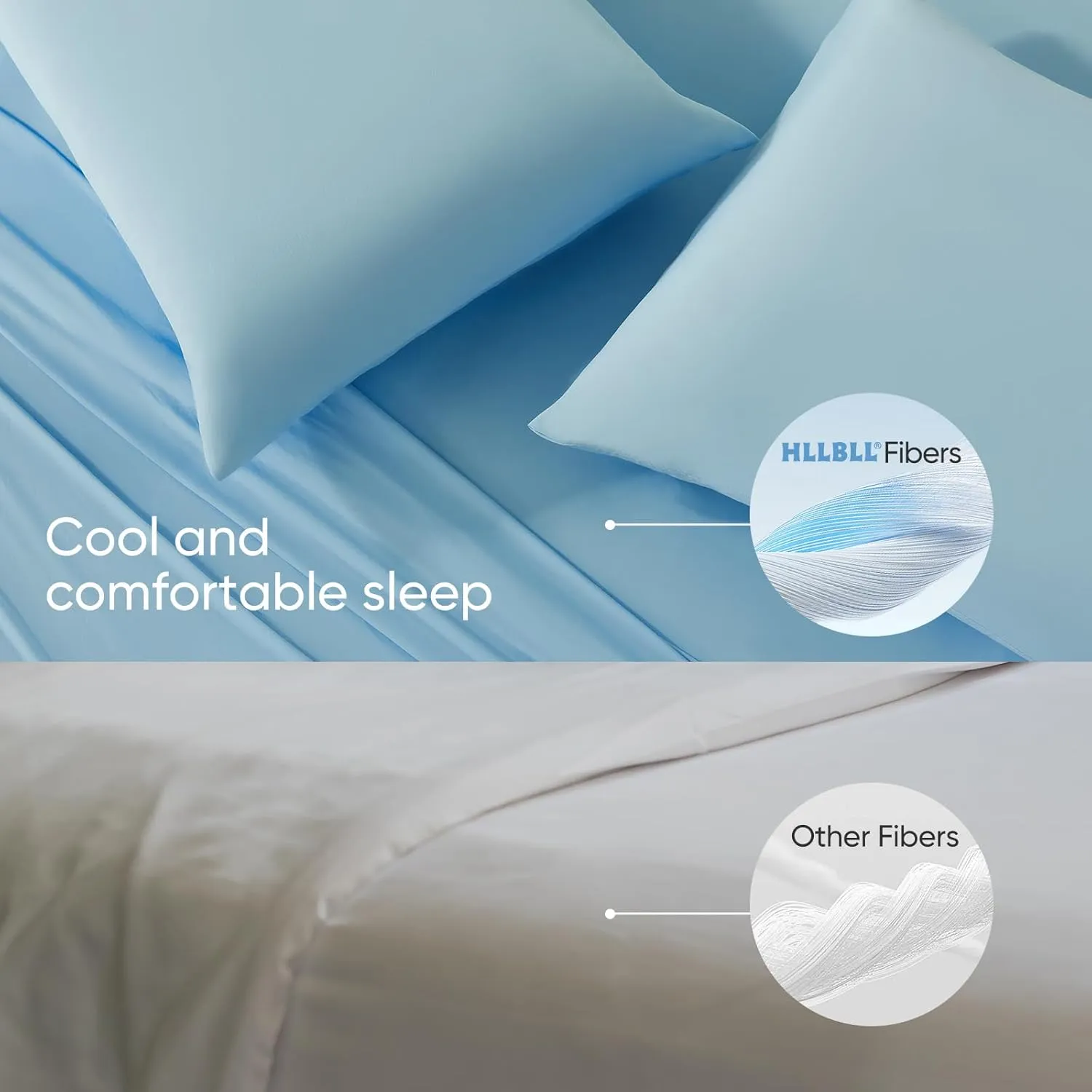 HLLBLL® Cooling Comforter, Ultra Cold Fiber Technology, All-Season Lightweight Blanket to Quickly Cool Down,Deep Sleep Throughout The Night (Aqua Blue, Twin/Twin XL (68"x90"))