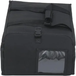 HUBERT Insulated Catering Bag Black Nylon Side Load Medium - 22" L x 14" W x 9" H