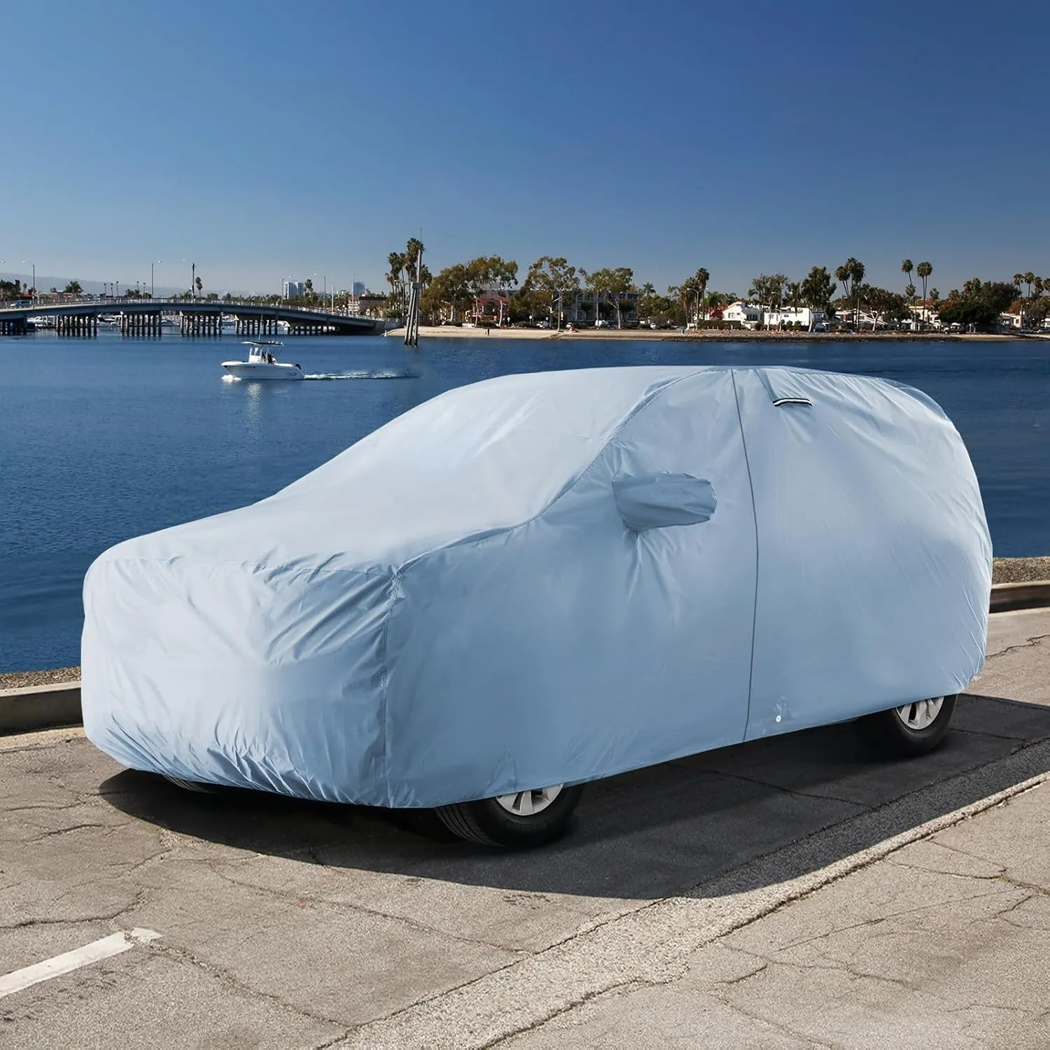 iCarCover 30-Layer Premium SUV Car Cover Waterproof All Weather | Rain Snow UV Sun Protection Full Car Covers | Excursion, Navigator L, Escalade ESV, Suburban, GMC Yukon XL, Size S58 (See Size Chart)