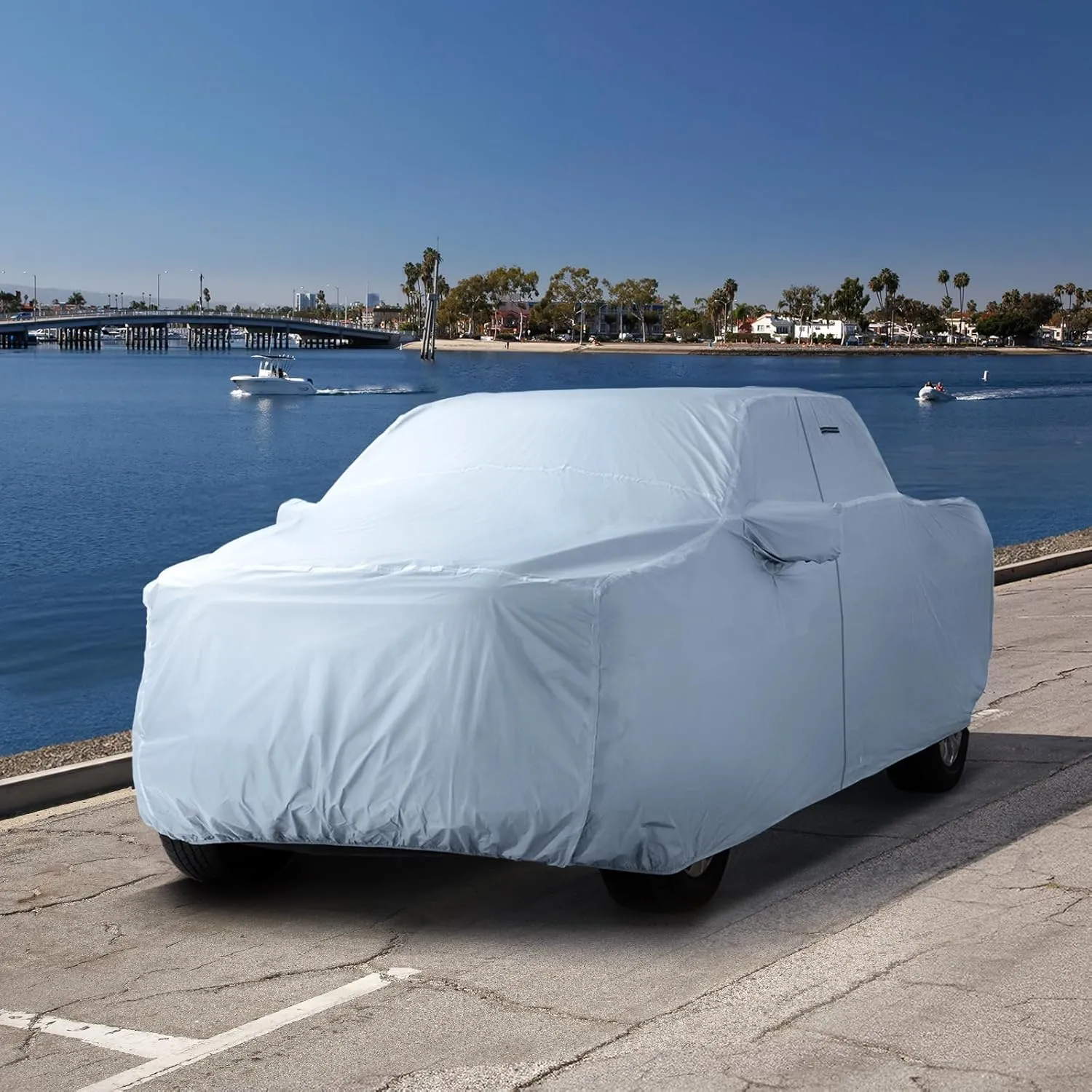 iCarCover 30-Layer Premium Truck Car Cover Waterproof All Weather | Rain Snow UV Sun Protection Full Car Covers | Chevy C/K 1500, Colorado, Dakota, Ranger, Canyon, Frontier, Size T90 (See Size Chart)