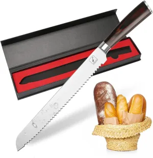 imarku Bread Knife, German High Carbon Stainless Steel Professional Grade Bread Slicing Knife, 10-Inch Serrated Edge Cake Knife, Bread Cutter for Homemade Crusty Bread, Best Birthday Gifts