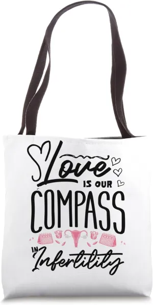 Infertility Awareness Month IVF Month Live Is Our COmpass Tote Bag