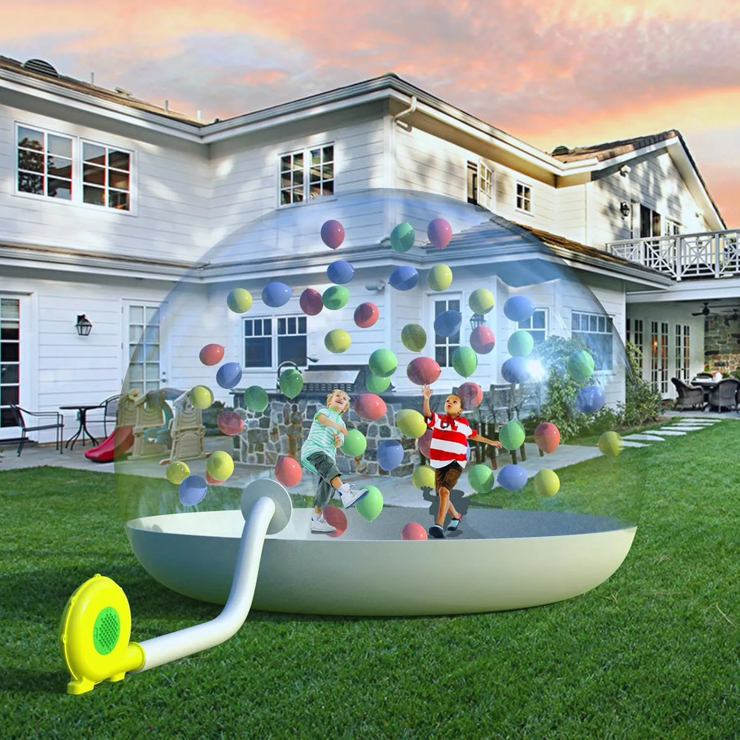 Inflatable Bubble Camping Tent 10ft Commercial Grade Outdoor Clear Dome Camping Cabin Bubble Tent with Air Blower