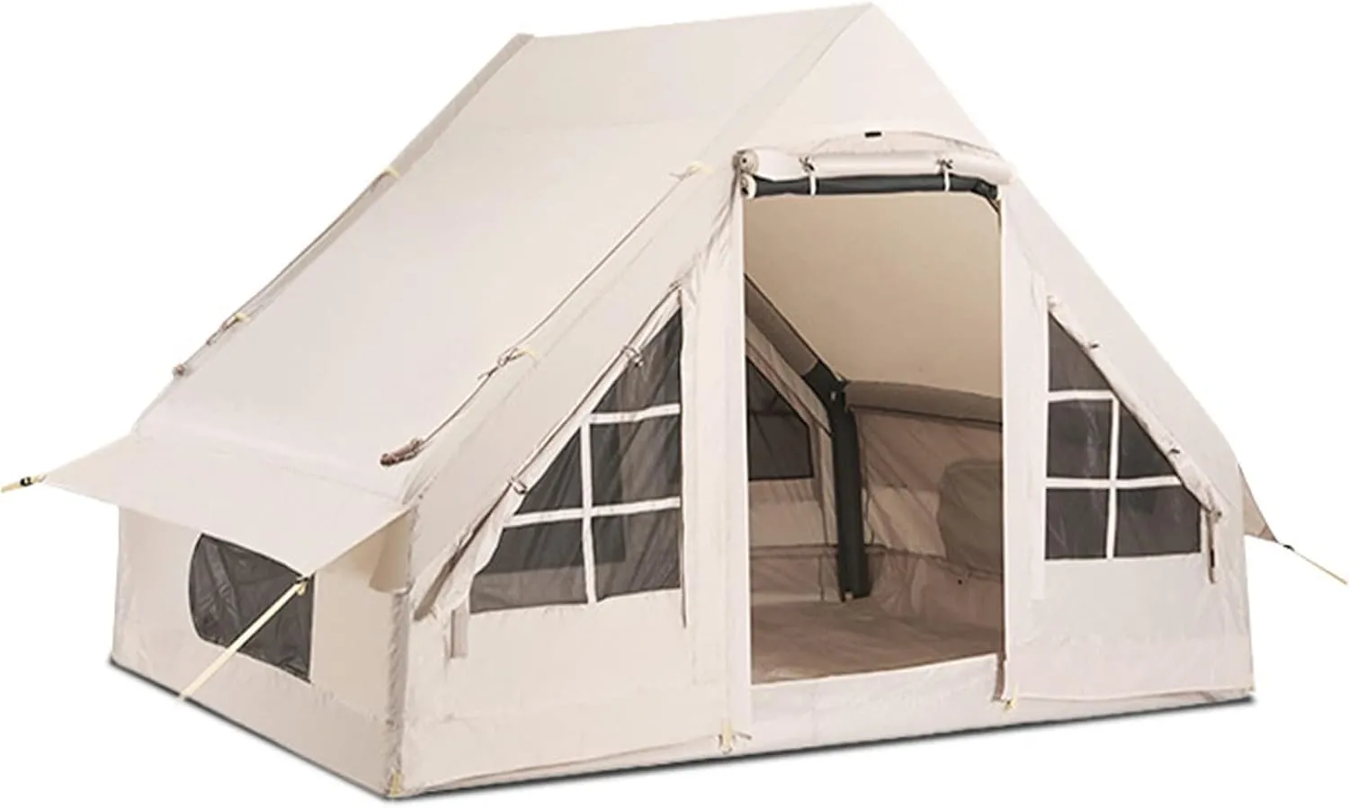Inflatable Camping Tent with Pump,Glamping Tents,Easy Setup 4 Season Waterproof Windproof Outdoor Blow Up Tent,Cabin Tent with Windows & Doors