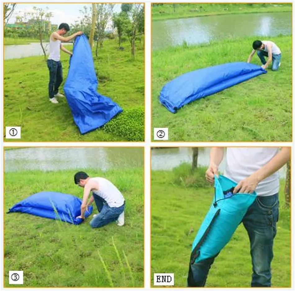 Inflatable Lounger Air Chair Sofa Bed Sleeping Bag Couch for Beach Camping Lake Garden