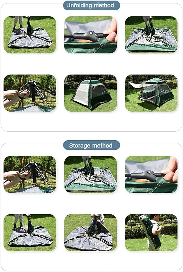 Instant Pop-Up Camping Tent for 3-8 People Lightweight Tent Double Layer Family Tent with Carrying Bag for Outdoor Camping Hiking Climbing Fishing Survival Festivals Garden