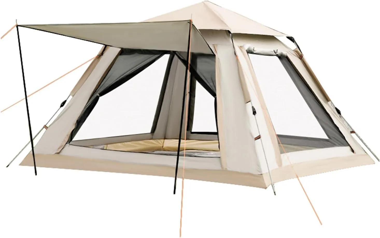 Instant Pop Up Camping Tent for 5-8 Person, Portable Automatic Waterproof Sun Shade Tent with Carry Bag for Beach, Hiking, Outdoor Use Double Layer Family Cabin Tents