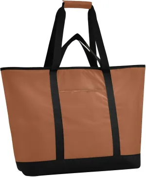 Insulated Cooler Bag with Zipper Hot or Cold Carrier Portable Travel Insulated Bag for Shopping Food Travel Beach Camping
