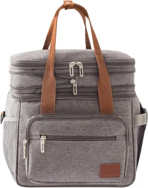 Insulated Cooler,Portable Lunch Cooler | Insulated Soft Cooler Large Foldable Cooler Bag, Lunch Coolers for Picnic, Beach, Work, Trip, 18L