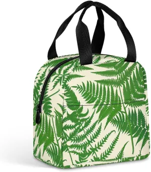 Insulated Lunch Box Fern Green Plant Lunch Bag for Women Men Insulated Lunch Bags for Work Picnic Travel