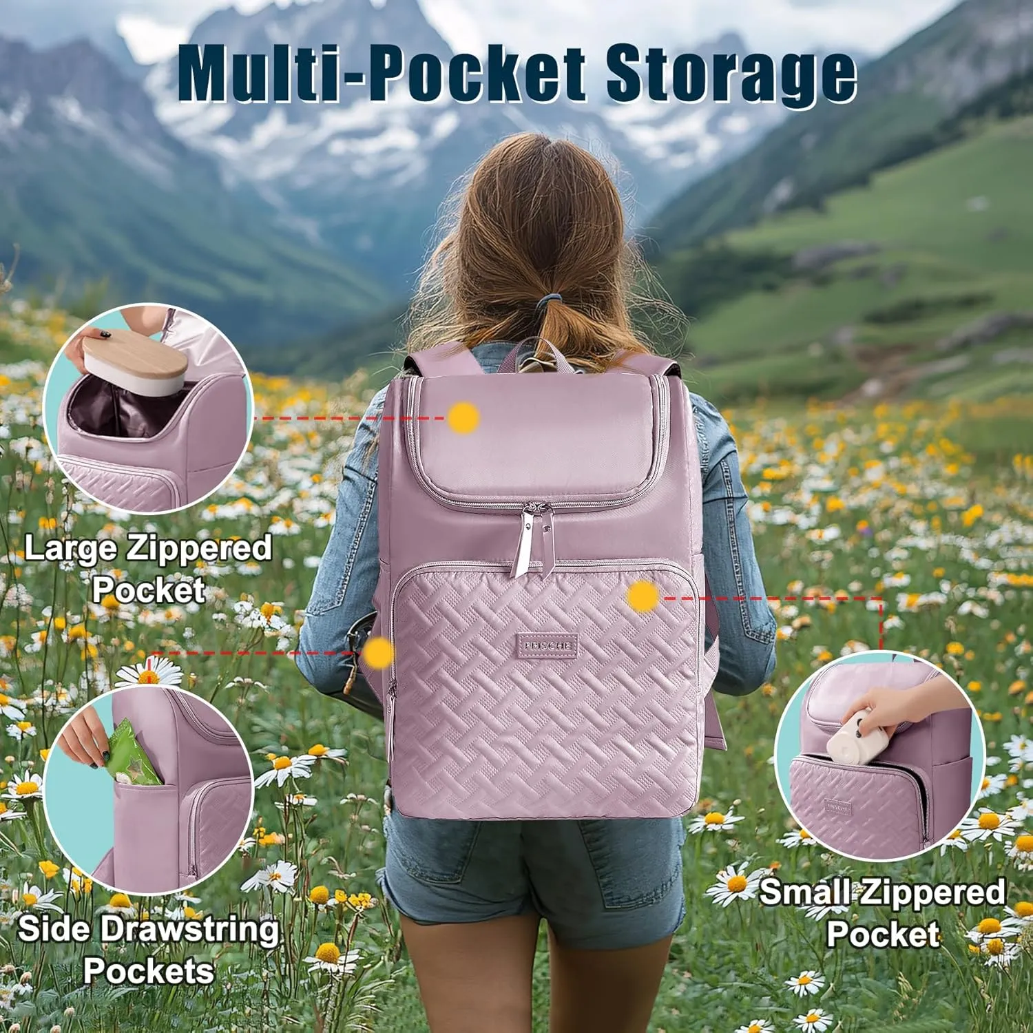 Insulated Waterproof Cooler Bag for Women Men，30 Cans Collapsible Lunch Bag with Shoulder Strap,Leakproof Soft Cooler for Beach, Camping & Travel
