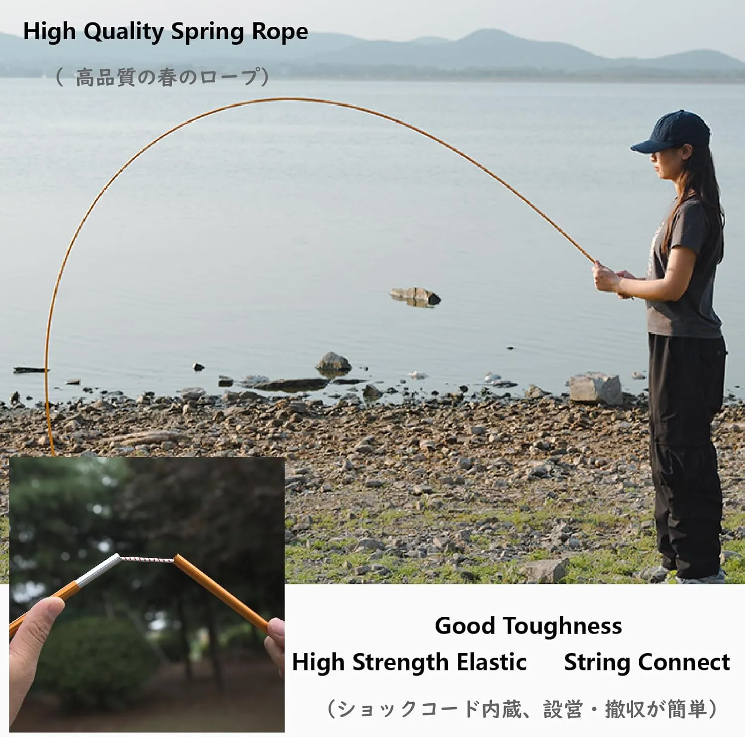 JEELAD Tent Pole Aluminium Rod Replacement Tent Pole Supporting Rod Awning Poles Kit for Outdoor Camping Hiking (13.25 ft, A - Gold)