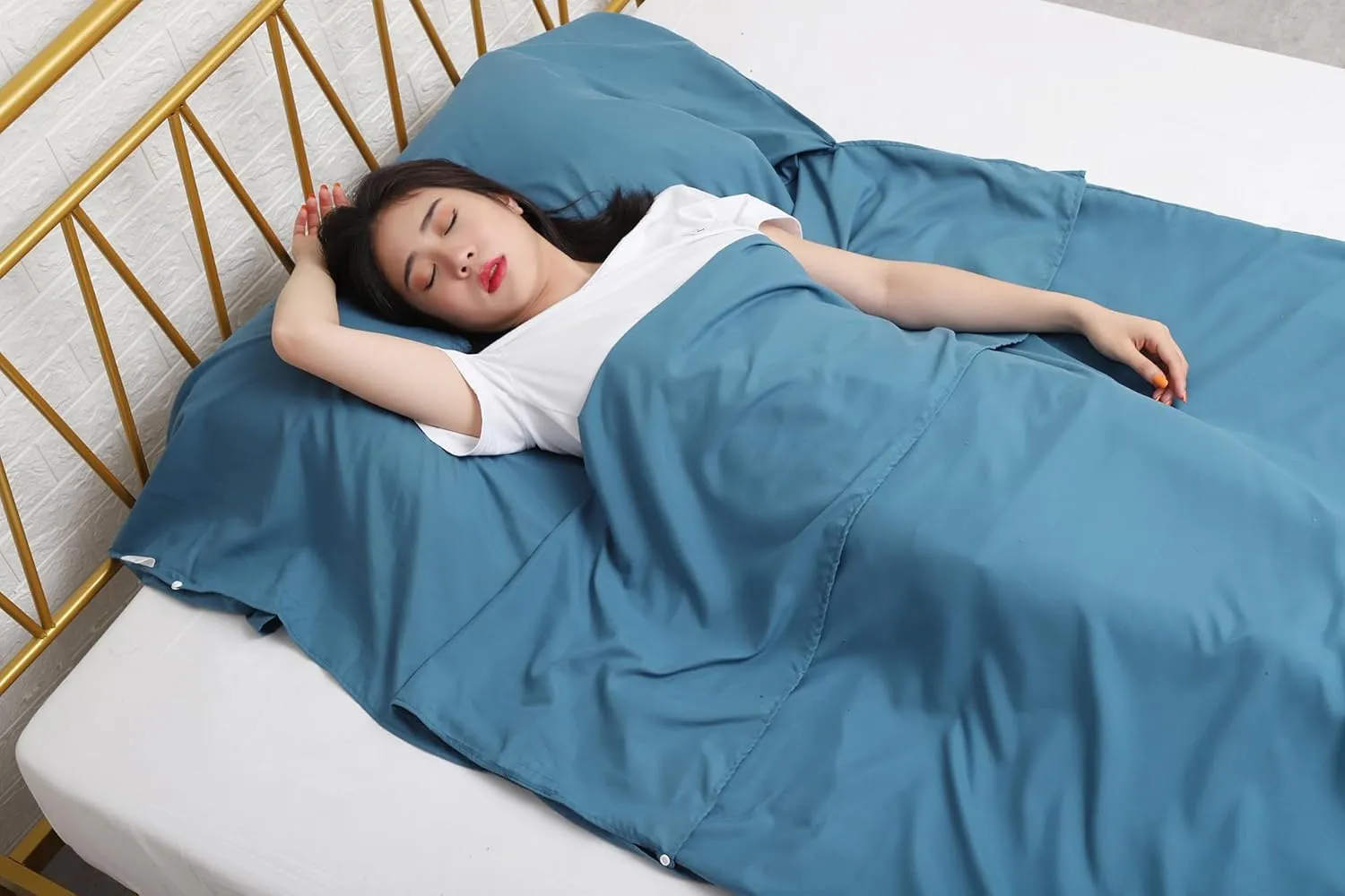 JITTY Sleeping Bag Liner Travel Sheet for Business Camping Backpacking Hiking Mountain Climbing Home Hostels Train 83"x45"