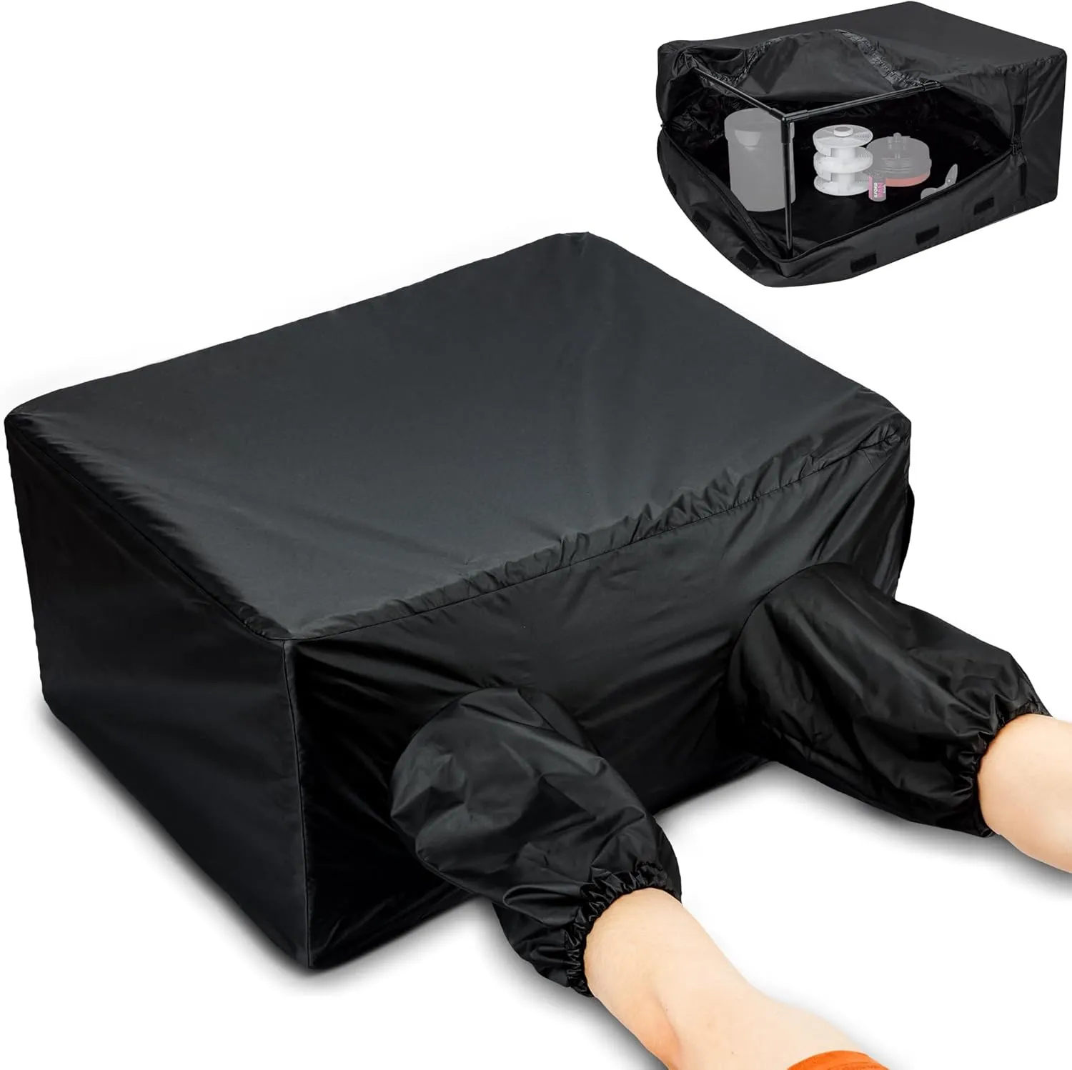 JJC Darkroom Supplies Film Changing Bag, Large Format Film Changing Room, Film Changing Tent Box for 4x5 5x7 Negative Film Loading 120 135 Roll Film Developing Processing Equipment