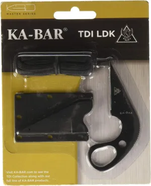 KABAR TDI Law Enforcement Black Serrated Hunting Knife